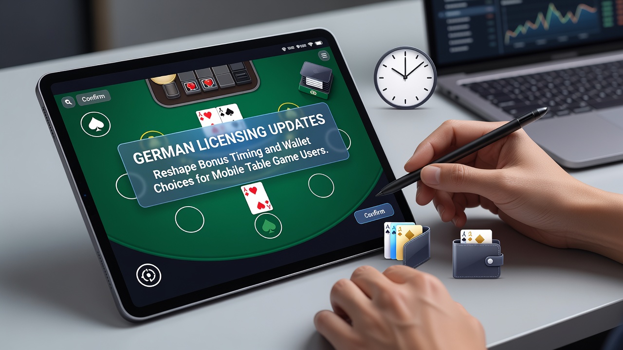 Illustration zu deutschen Lizenzänderungen bei mobilen Casino-Apps und Bonusstrukturen